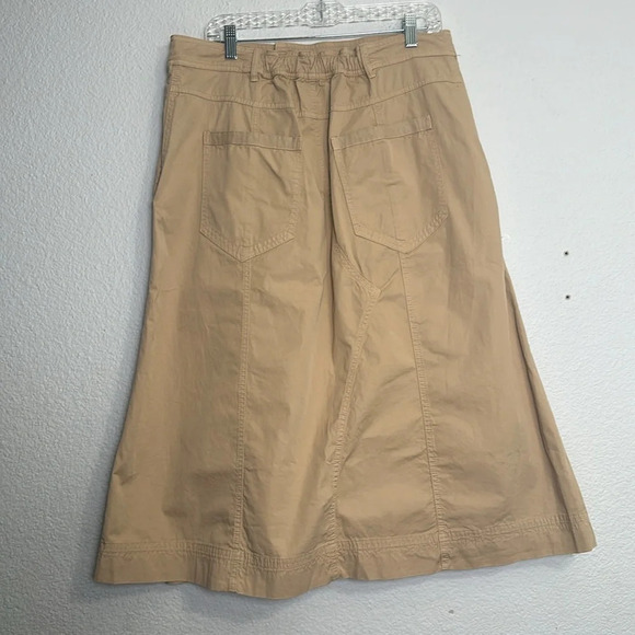 Zara SRPLS Womens Size Large Tan Midi Cotton Skirt NWT - Picture 2 of 12